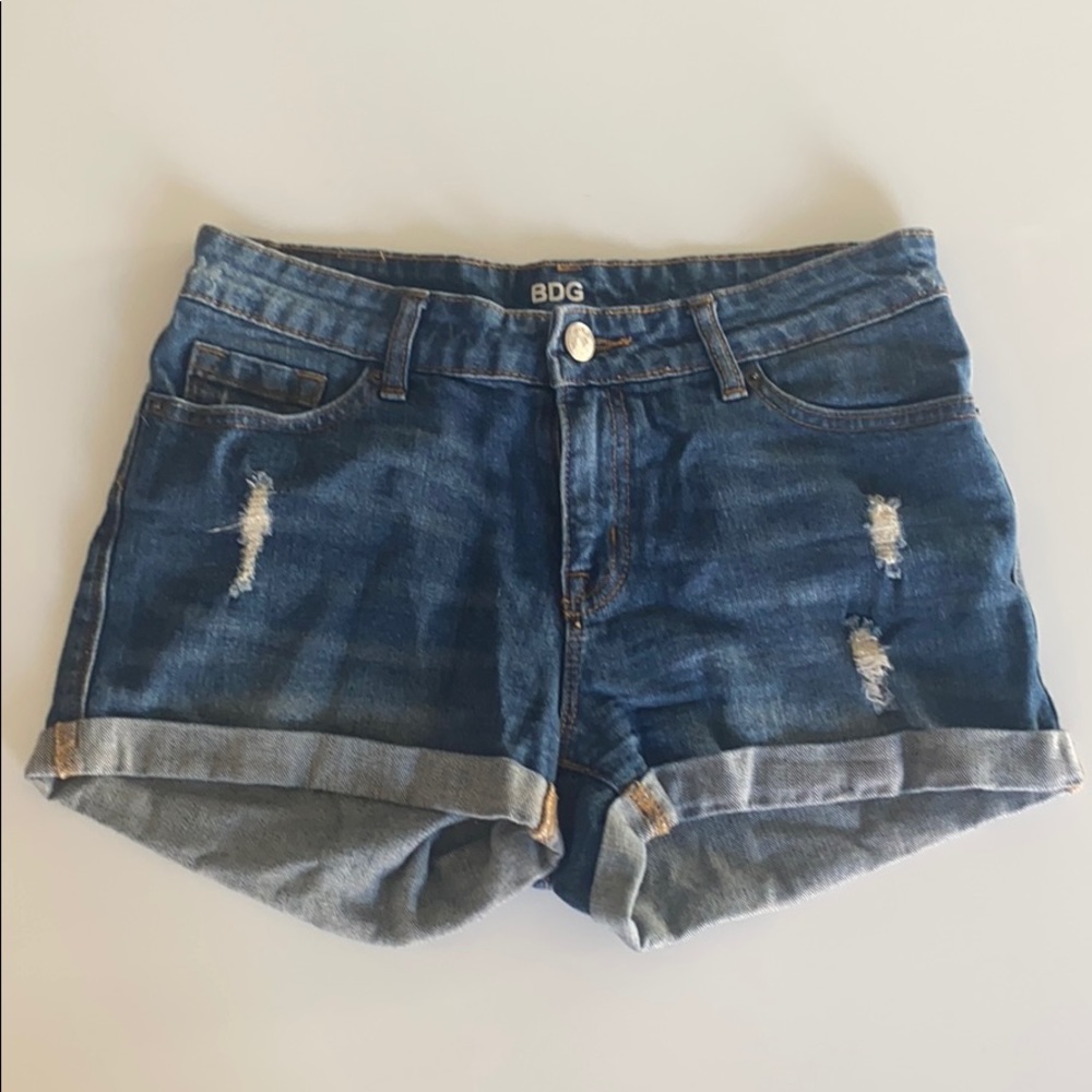 Urban Outfitters Alexa Mid-Waist Blue Jean Shorts
